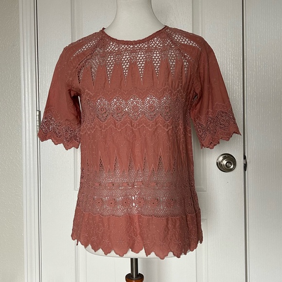Ulla Johnson Sadie Lace Blouse Embroidered - Picture 3 of 7